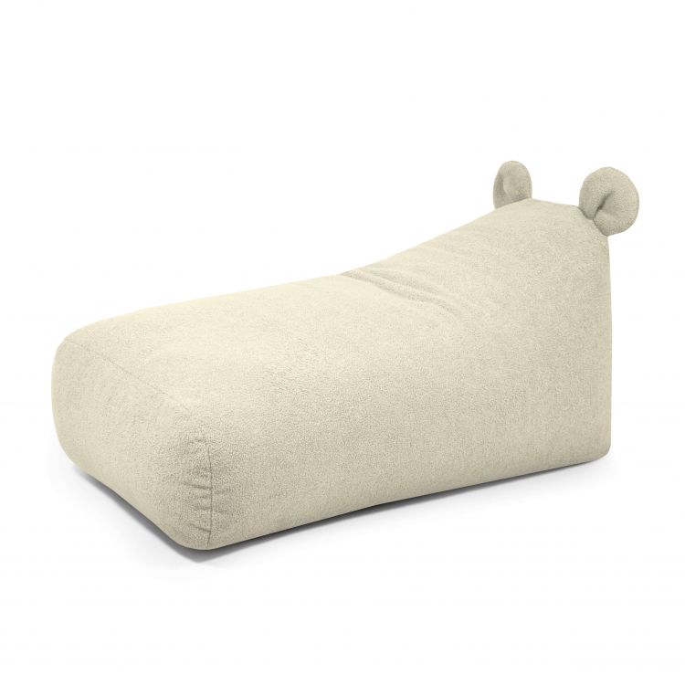 Schaumstoff Sitzsack Snug Long 130 Bear Teddy Creme