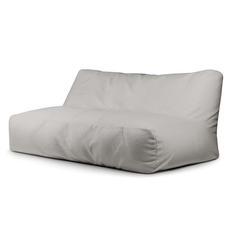 Sėdmaišis Sofa Tube 190 Teddy Baltai pilka