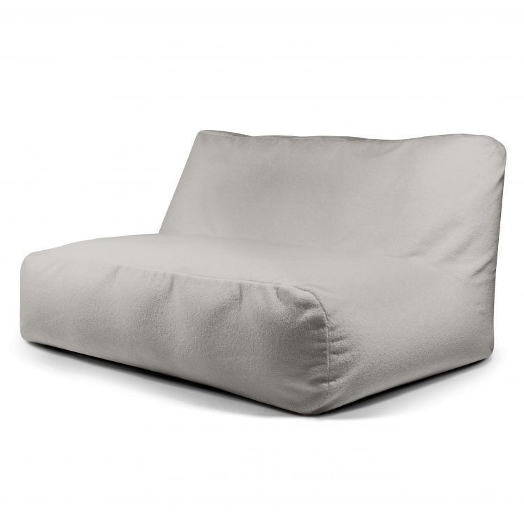 Sėdmaišis Sofa Tube 160 Teddy Baltai pilka