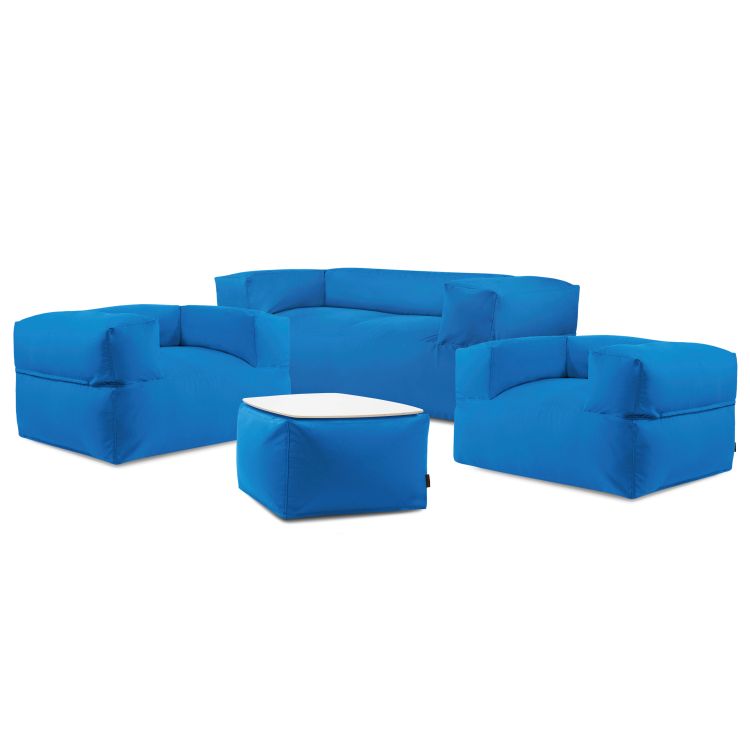 A set of bean bags Dreamy Colorin Azure