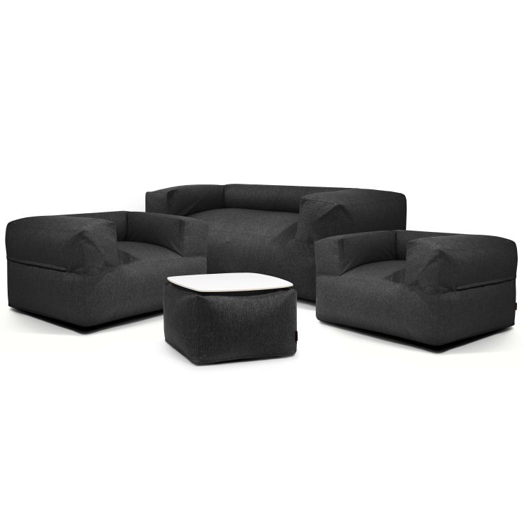 Ein Satz Sitzsäcke Dreamy Home Dunkelgrau