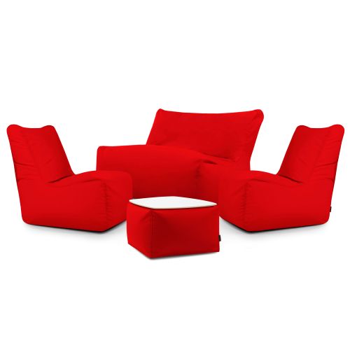 A set of bean bags Happy  Colorin Red