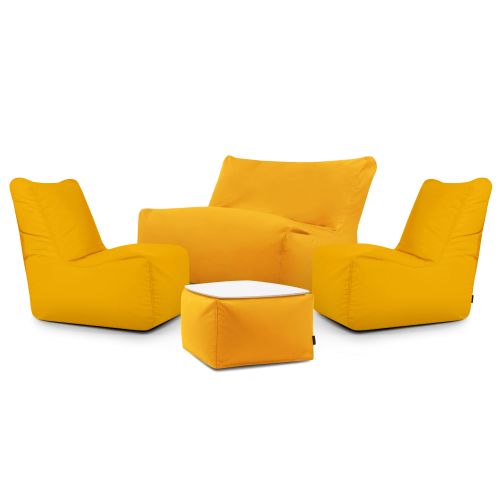 A set of bean bags Happy  Colorin Yellow