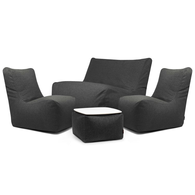 Ein Satz Sitzsäcke Happy Home Dunkelgrau