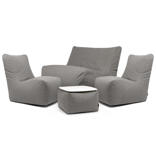 A set of bean bags Happy  Home Light Grey