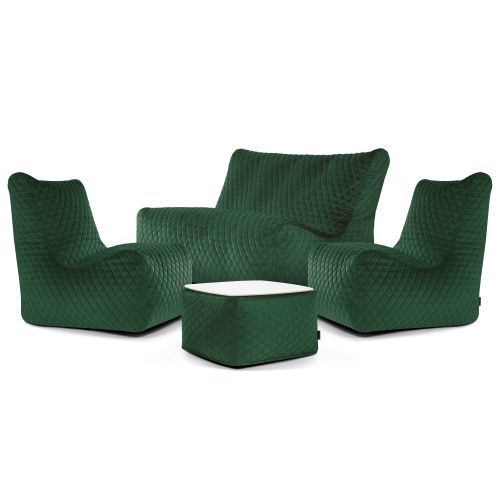 A set of bean bags Happy  Lure Luxe Emerald Green