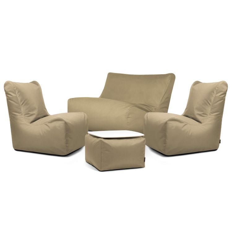 A set of bean bags Happy OX Beige