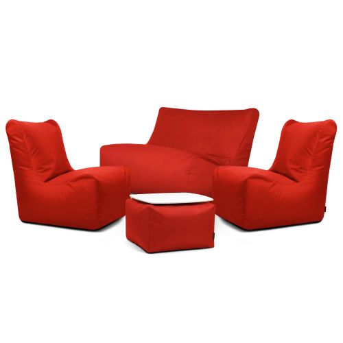 A set of bean bags Happy  OX Red