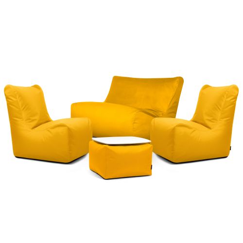 A set of bean bags Happy  OX Yellow