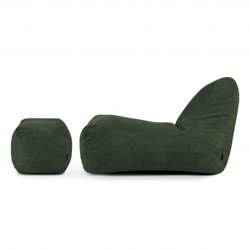 Ein Satz Sitzsäcke Lounge+  Waves Waldgrün