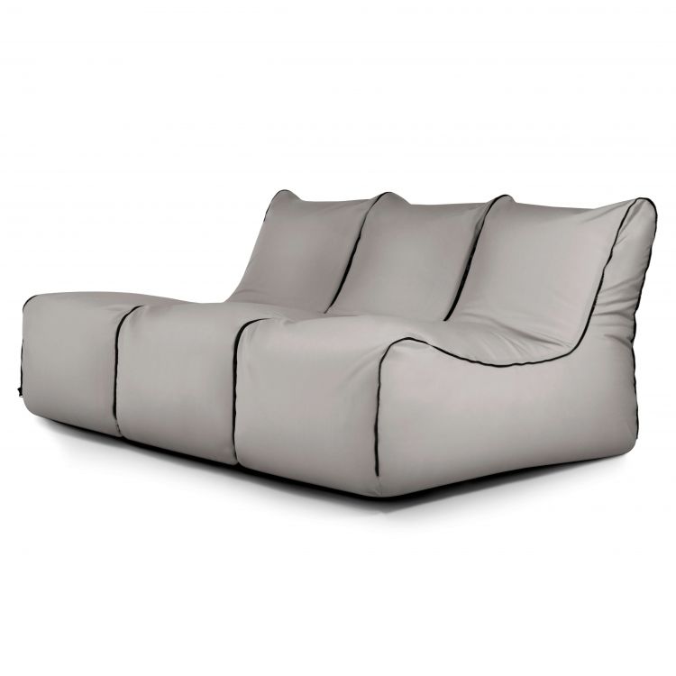 Sėdmaišių komplektas Set Lounge Zip 3 Seater Colorin Baltai pilka