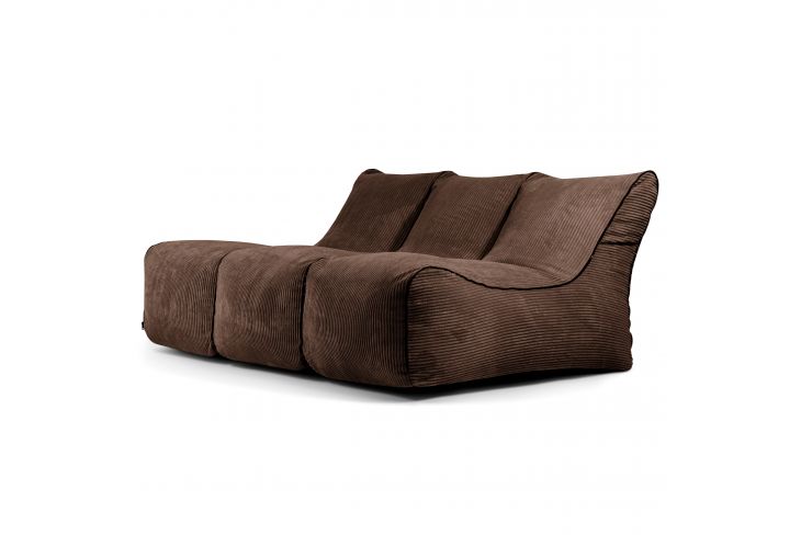 A set of bean bags Set Lounge Zip 3 Seater Waves Chocolate