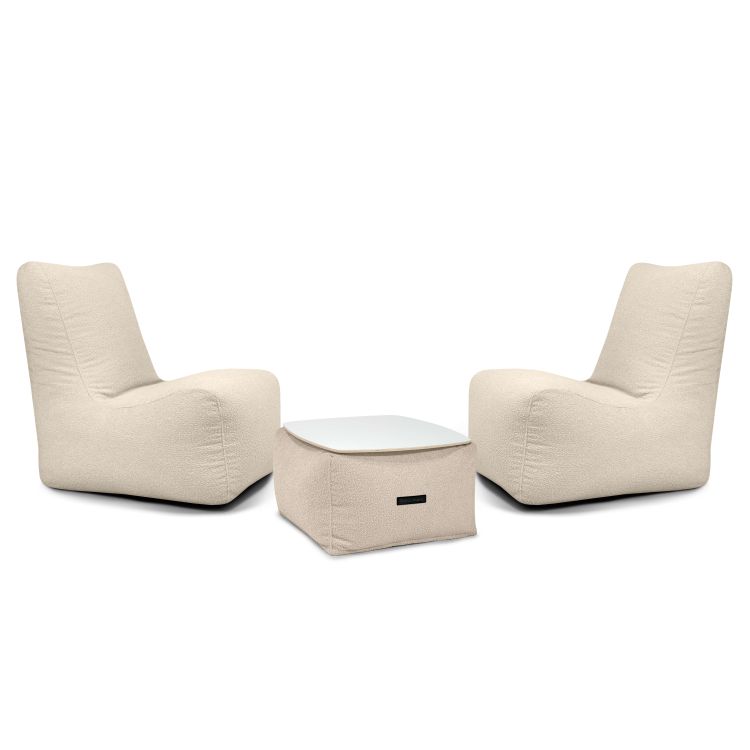A set of bean bags Lucky Madu Cream