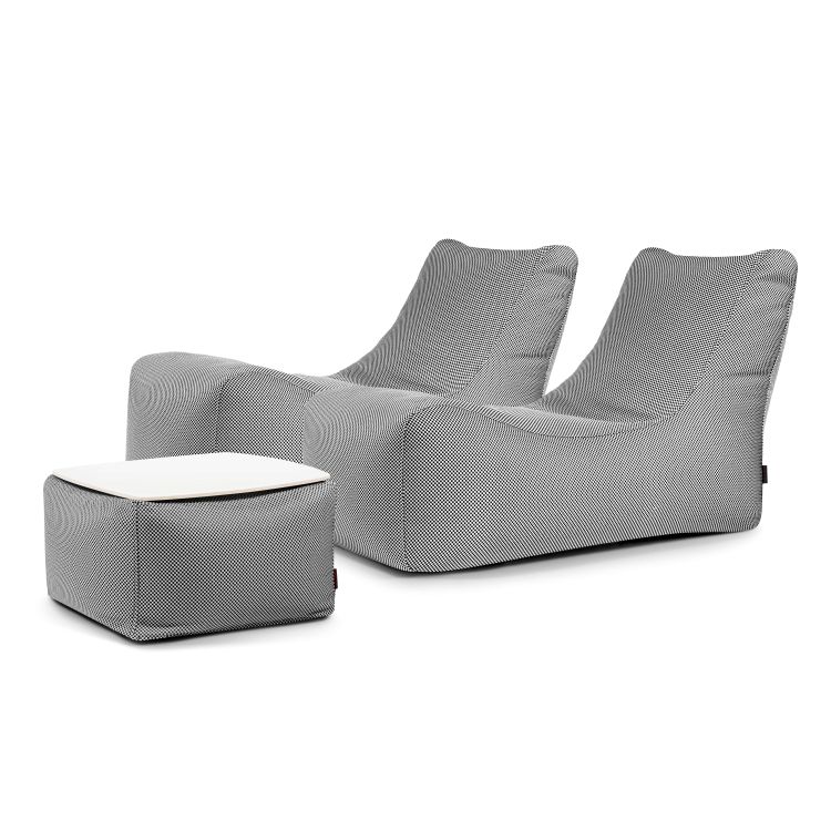 Sėdmaišių komplektas Restful Capri Juoda