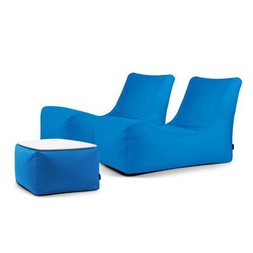 Ein Satz Sitzsäcke Restful  Colorin Azurblau