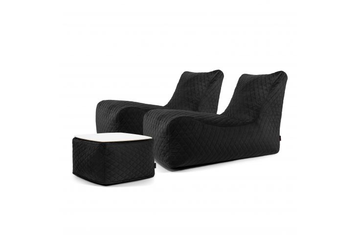 A set of bean bags Restful Lure Luxe Black
