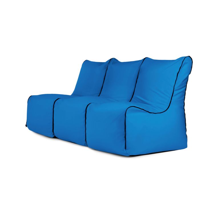 Sēžammaisu komplekts Set Seat Zip 3 Seater Colorin Azure