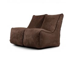 Sēžammaisu komplekts Set Seat Zip 2 Seater Waves Chocolate