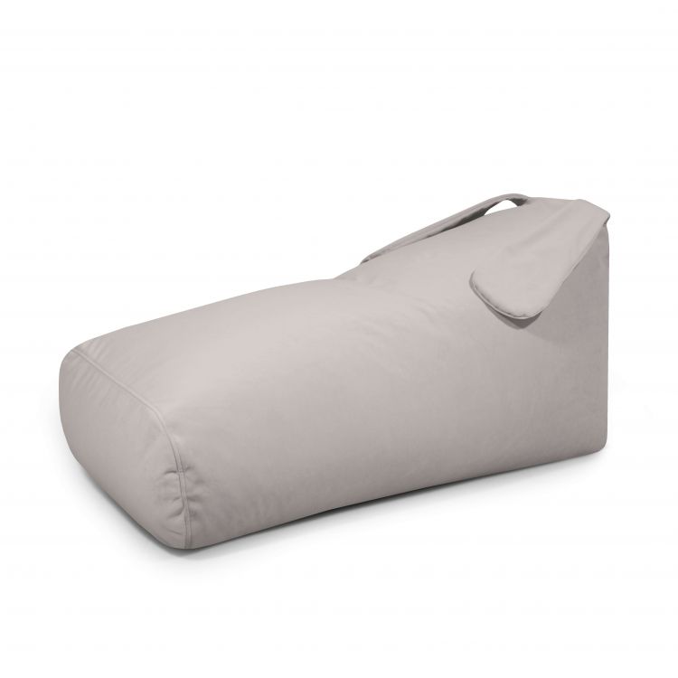 Porolono sėdmaišis Snug Long 130 Bunny Barcelona Baltai pilka