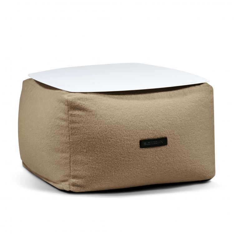 Galdiņš Soft Table 60 Metal White Teddy Camel