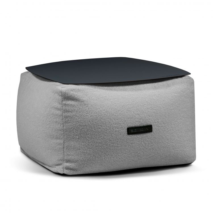 Staliukas Soft Table 60 Metal Black Teddy Baltai pilka