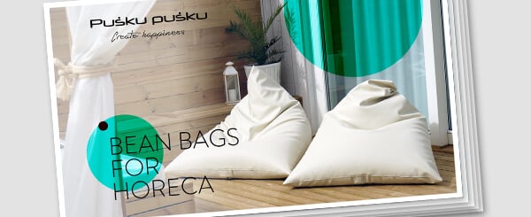 Pušku pušku bean bags for hotels, cafes, and bars