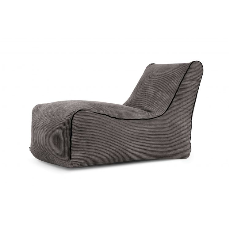 Sitzsack Bezug Lounge Zip Waves Dunkelgrau