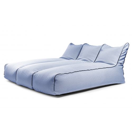 Ein Satz Sitzsäcke Set Sunbed Zip 2 Seater  Capri Blau